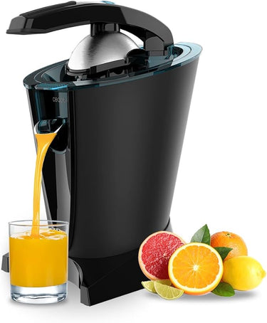 Cecotec Exprimidor eléctrico de brazo EssentialVita Hyden 600. 600 W, Filtro de acero inoxidable, 2 Conos desmontables, Palanca de presión, Sistema antigoteo, Apto lavavajillas